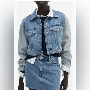 Stylish Blue Denim Jacket - MANGO